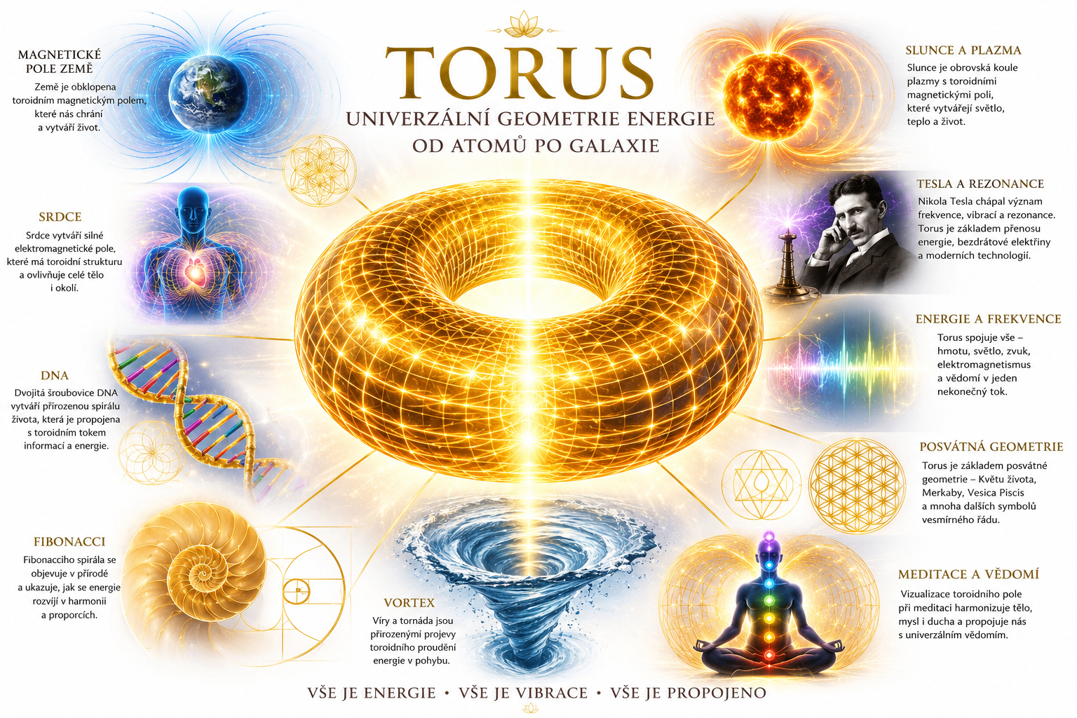Torus: Univerzální geometrie energie od atomů po galaxie | Energie Frekvence Vibrace